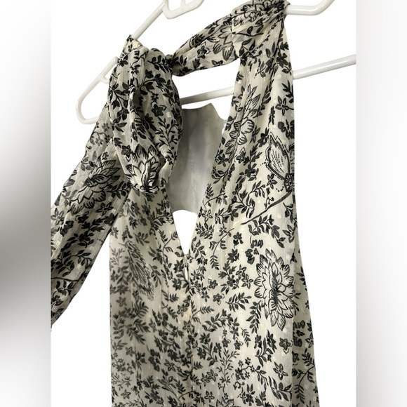 VINCE CAMUTO Bow Back Tiered Floral Colorblock Maxi Dress NWOT - Picture 5 of 8